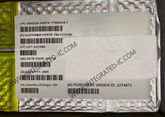 통합 회로 칩 FT600Q-B-T 1.65V ~ 3.6V QFN56 USB 브릿지 컨트롤러