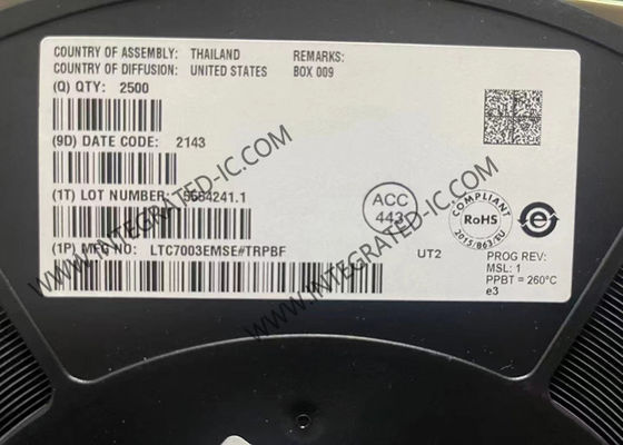 융합 회로 칩 LTC7003EMSE 60V 보호 된 높은 측면 NMOS 정적 스위치 드라이버