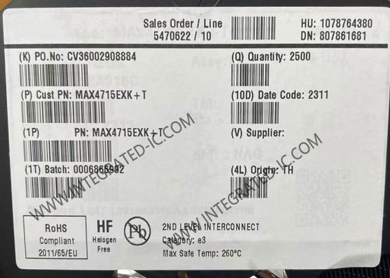 MAX4715EXK 통합 회로 칩 400mOhm 단일 공급 SPST 아날로그 스위치 SC70-5