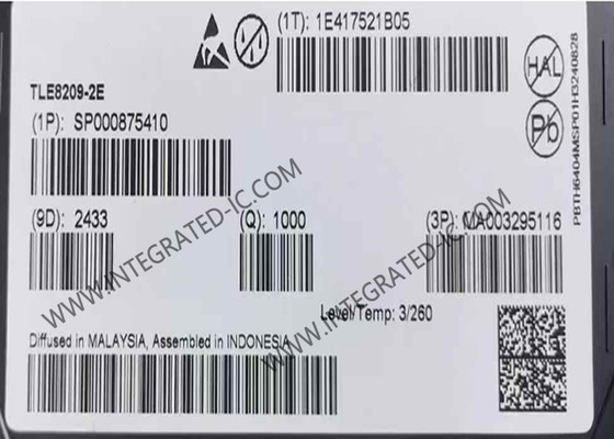 TLE8209-2E 융합 회로 칩 8.6A SPI 프로그래밍 가능한 H-브릿지 IC PG-DSO-20