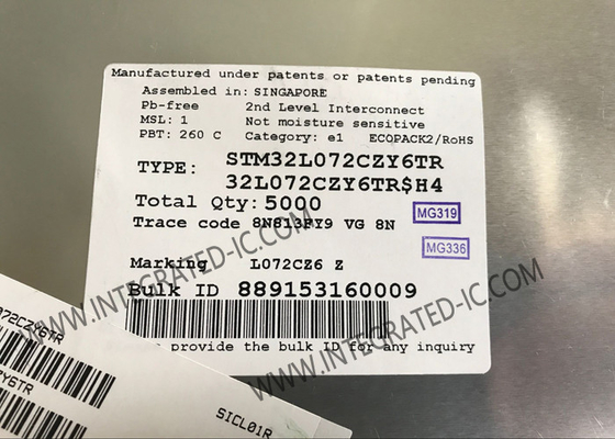 STM32L072CZY6TR 마이크로 컨트롤러 MCU 초저전력 팔 코르텍스-M0+ 32MHz 32비트 MCU