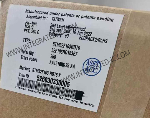 STM32F103RDT6 마이크로컨트롤러 MCU 고밀도 성능 ARM 코텍스-M3 32비트 MCU