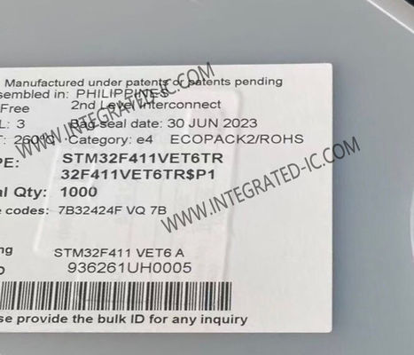 STM32F411VET6TR 마이크로 컨트롤러 MCU 고성능 팔 코르텍스-M4 32비트 MCU