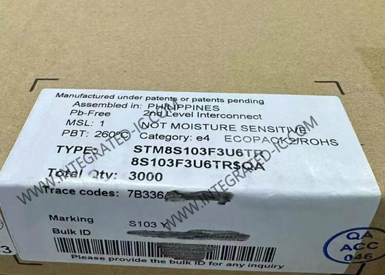 STM8S103F3U6TR 마이크로컨트롤러 MCU 8비트 마이크로컨트롤러 IC 16MHz 임베디드 MCU