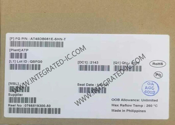 AT45DB081E-SHN-T 메모리 IC 칩 비휘발성 메모리 8Mbit SPI 시리즈 또는 플래시 메모리