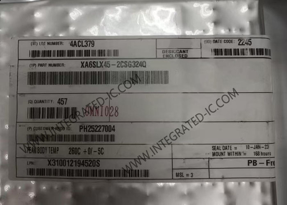 XA6SLX45-2CSG324Q 필드 프로그래밍 게이트 어레이 스파르탄-6 자동차 FPGA IC CSBGA-324 패키지