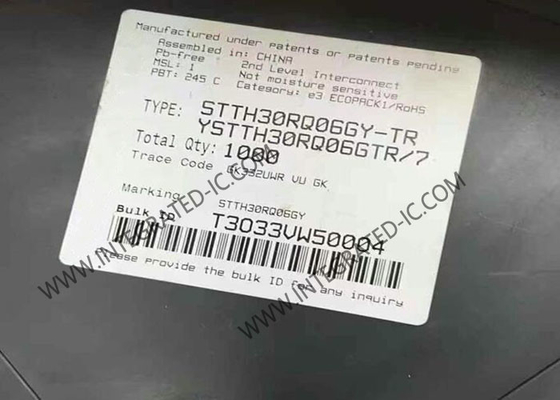 STTH30RQ06GY 융합 회로 칩 600V 초고속 복구 수정기 D2PAK-3