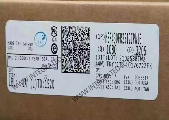MSP430FR2512IPW16 마이크로컨트롤러 MCU 용량 터치 센싱 혼합 신호 마이크로컨트롤러