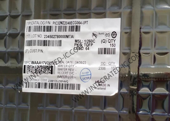 마이크로컨트롤러 MCU PIC32MZ2048ECG064-I/PT 그래픽 인터페이스가 있는 32비트 마이크로컨트롤러 IC