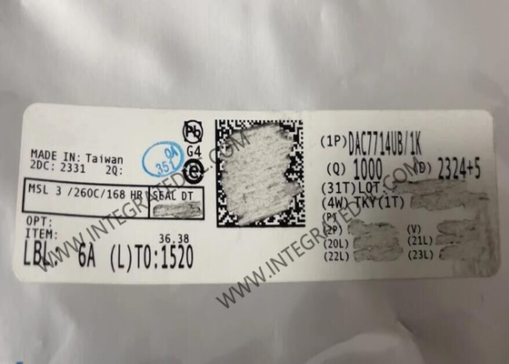 DAC7714UB 통합 회로 칩 12비트 디지털에서 아날로그 변환기 SOIC-16