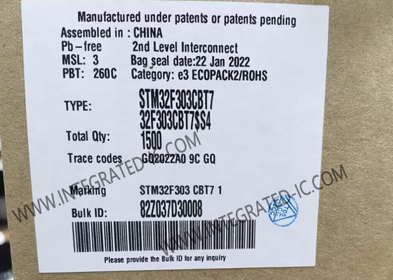 마이크로컨트롤러 MCU STM32F303CBT7 DSP 및 FPU를 가진 주류 혼합 신호 MCU