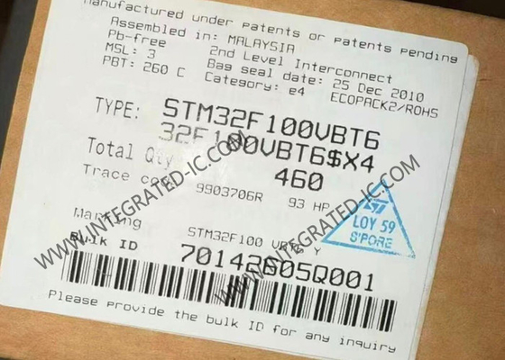 STM32F100VBT6 마이크로 컨트롤러 MCU 고성능 32비트 단일 코어 마이크로 컨트롤러 IC