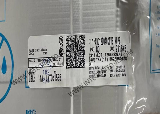 ADC12D040CIVS 통합 회로 칩 12비트 아날로그에서 디지털 변환기 TQFP-64