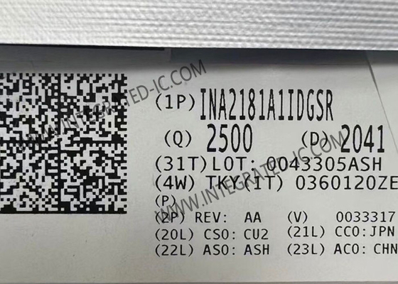 INA2181A1IDGSR 통합 회로 칩 350kHz 양방향 전류 감지 증폭기