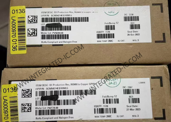 BCM54214EB1KMLG 이더넷 IC 단일 포트 RGMII 기가 비트 이더넷 트랜시버 QFN68