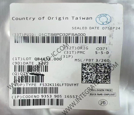 마이크로 컨트롤러 MCU FS32K116LFT0VFMT 단일 코어 ARM 코르텍스-M0+ S32K 마이크로 컨트롤러 IC