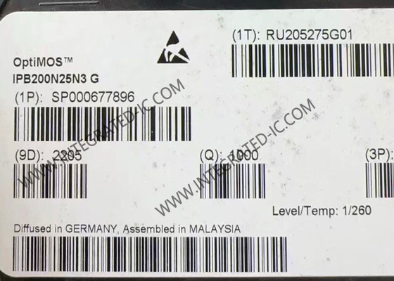 통합 회로 칩 IPB200N25N3G 250V OptiMOSTM N 채널 전력 MOSFET 트랜지스터