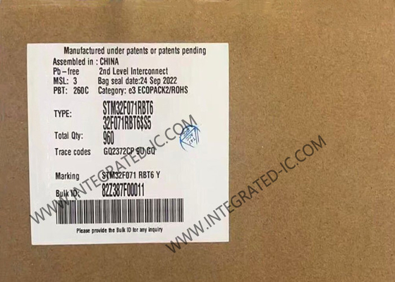 STM32F071RBT6 마이크로 컨트롤러 MCU 128KB 플래시 STM32F0 마이크로 컨트롤러 MCU