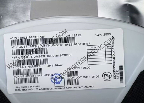 IRS2181STRPBF 융합 회로 칩 600V 높은 측면 및 낮은 측면 게이트 드라이버 IC SOIC8