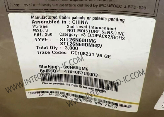 STL26N60DM6 통합 회로 칩 600V 15A MDmesh DM6 전력 MOSFET 트랜지스터