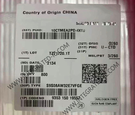 S9S08AW32E7VFGE 마이크로 컨트롤러 MCU 40MHz 8비트 마이크로 컨트롤러 IC 8비트 S08 MCU LQFP44