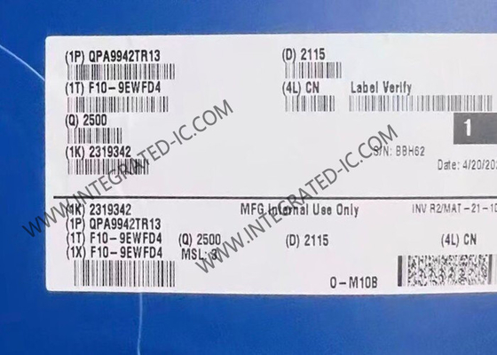 WIFI 6 칩 QPA9942TR13 3600MHz 4 와트 고효율 증폭기
