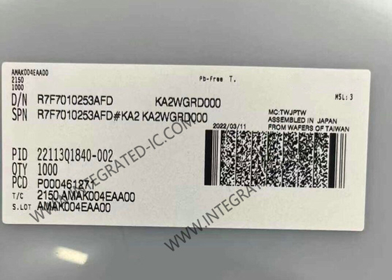 R7F7010253AFD 마이크로 컨트롤러 MCU 32비트 120MHz 마이크로 컨트롤러 MCU 신체 제어