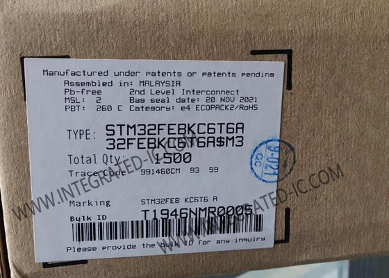 STM32FEBKC6T6A 마이크로 컨트롤러 MCU ARM 코텍스 M3 마이크로 컨트롤러 LQFP48 MCU 칩