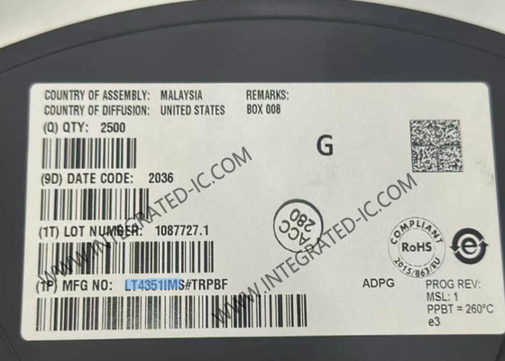 LT4351IMS 통합 회로 칩 ORing 컨트롤러 MSOP10 MOSFET 다이오드-OR 컨트롤러