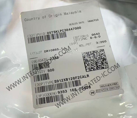 S912XB128F2CALR 마이크로 컨트롤러 MCU 40MHz S12XB 16비트 마이크로 컨트롤러 MCU