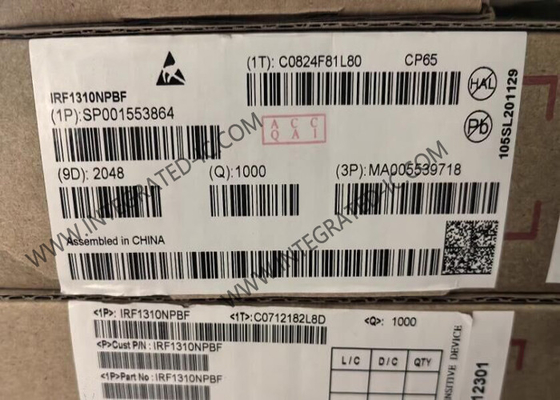 IRF1310NPBF 통합 회로 칩 100V HEXFET 전력 MOSFET 트랜지스터 TO-220-3