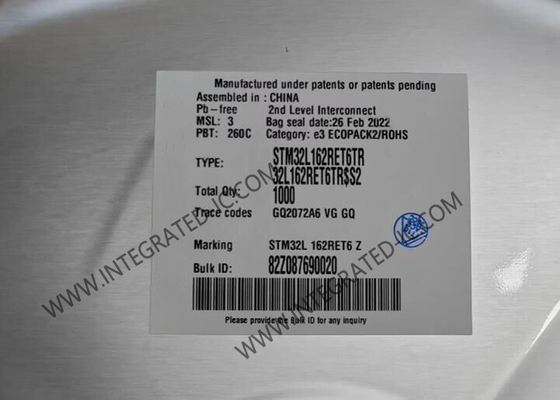 STM32L162RET6TR 마이크로 컨트롤러 MCU 32MHz 32비트 싱글 코어 MCU LQFP64 임베디드 MCU