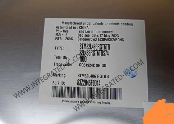 마이크로컨트롤러 MCU STM32L486RGT6 고성능 STM32 초저전력 MCU 64-LQFP