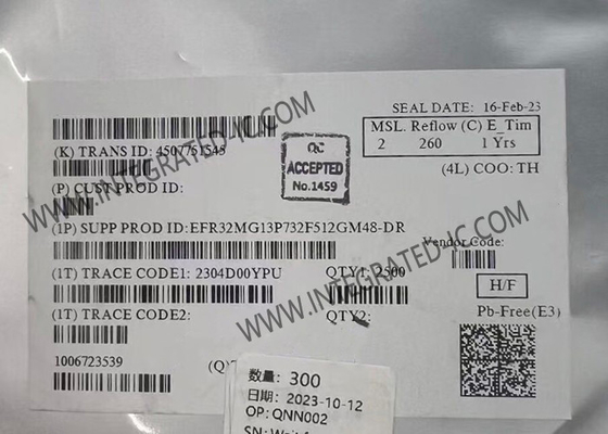 무선 통신 모듈 EFR32MG13P732F512GM48-DR 다중 프로토콜 무선 RF 송신기
