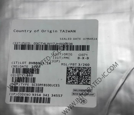 SC33PF8100JCES 통합 회로 칩 12 채널 전력 관리 IC 고성능 애플리케이션