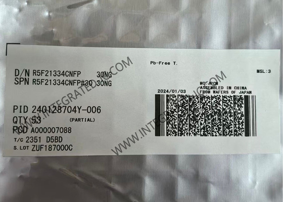 R5F21334CNFP 마이크로 컨트롤러 MCU 20MHz 16비트 마이크로 컨트롤러 R8C CPU 코어