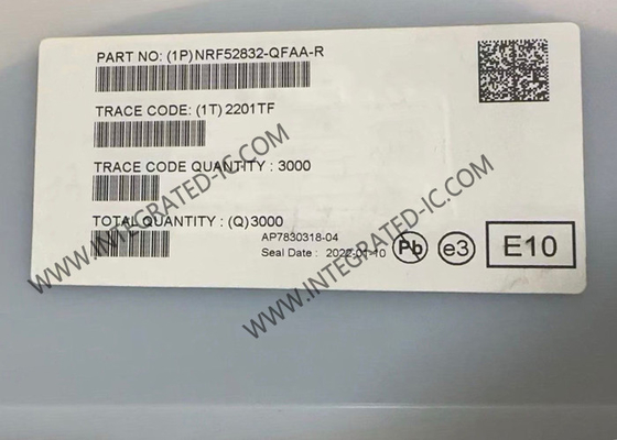 BT IC NRF52832-QFAA 스마트 2.4GHz 멀티 프로토콜 RF 시스템 칩 48-VFQFN 패키지