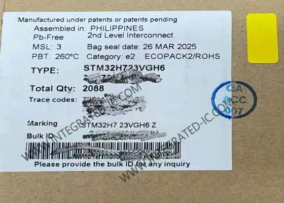STM32H723VGH6 마이크로 컨트롤러 MCU 32비트 MCU 550MHz ARM 코르텍스 M7 마이크로 컨트롤러 IC