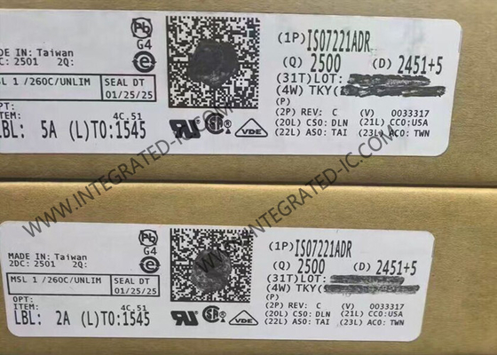 ISO7221ADR 통합 회로 칩 2500Vrms 듀얼 채널 디지털 이솔레이터 SOIC8