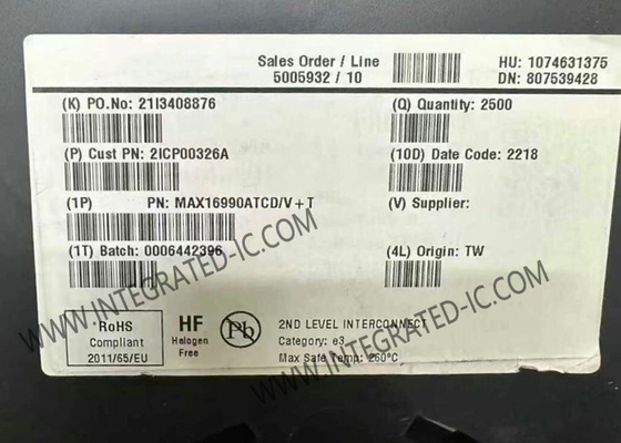 통합 회로 칩 MAX16990ATCD 36V 2.5MHz 자동차 부스트 컨트롤러