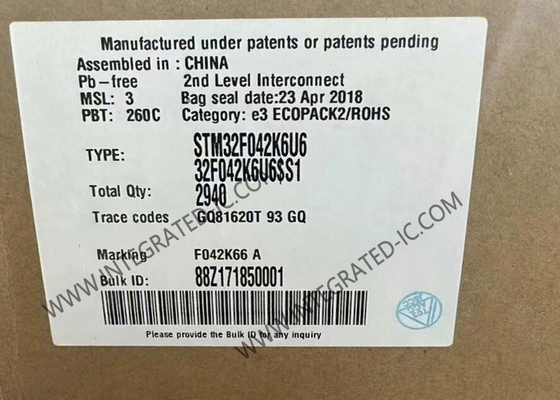 STM32F042K6U6 마이크로컨트롤러 MCU 32비트 단일 코어 MCU 48MHz 임베디드 MCU