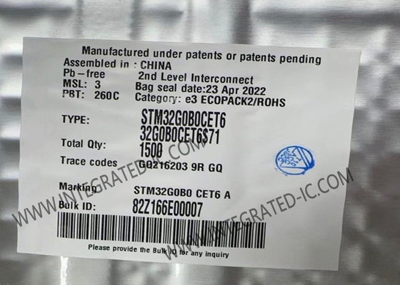 STM32G0B0CET6 32-비트 단일코어 64MHz 512KB 내장된 마이크로컨트롤러 IC