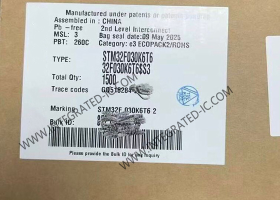 STM32F030K6T6 마이크로 컨트롤러 MCU 고성능 32비트 단일 코어 48MHz MCU