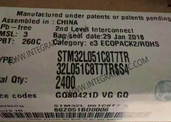 마이크로 컨트롤러 MCU STM32L051C8T7 32 MHz CPU 단일 코어 임베디드 팔 코르텍스-M0