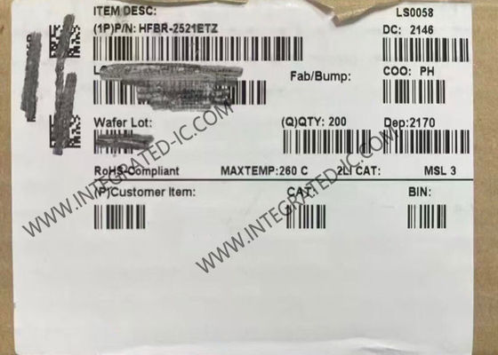 HFBR-2521ETZ 5 MBd 데이터 레이트 660 nm 파장 확장 온도 범위 광섬유 수신기 통합 회로 칩