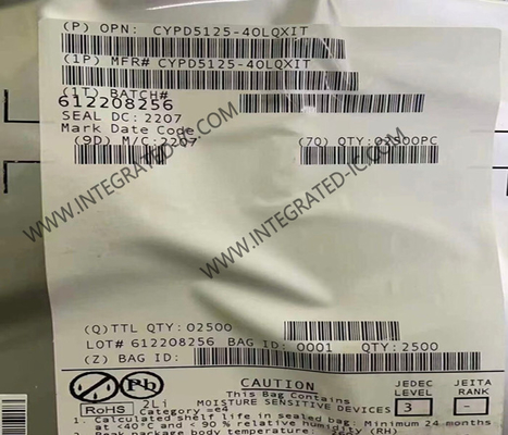 CYPD5125-40LQXIT 통합 회로 칩 고속 USB 타입 C 포트 컨트롤러