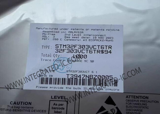 STM32F303VCT6 마이크로 컨트롤러 MCU 72MHz 임베디드 MCU LQFP-100 ARM 마이크로 컨트롤러