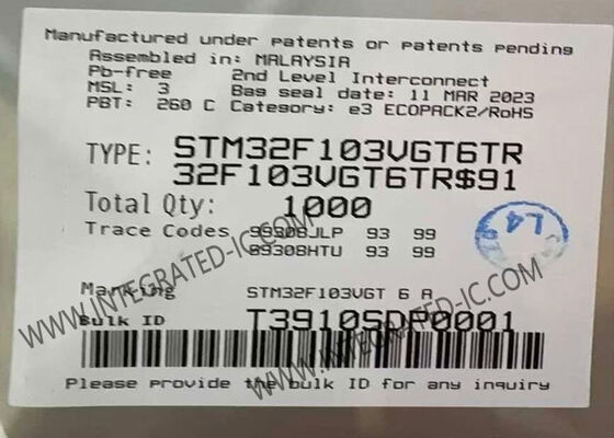STM32F103VGT6TR 마이크로컨트롤러 MCU 1MB 플래시 마이크로컨트롤러 32비트 단일 코어 MCU