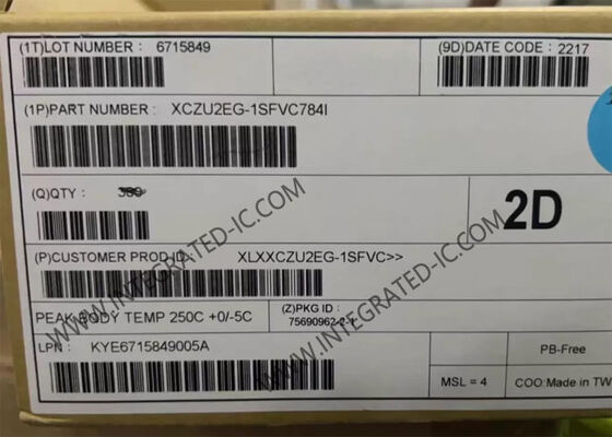 XCZU2EG-1SFVC784I Zynq UltraScale+ MPSOC EG 시스템 온 칩 필드 프로그래머블 게이트 어레이 FPGA