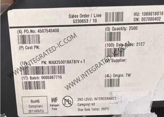 TDFN-10 패키지의 MAX25301BATB 자동차 선형 전압 조정기 집적 회로 칩